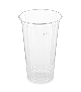 Pohár plastový priehľadný 500ml/12ks