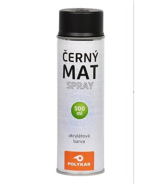 Polykar čierny mat sprej - Rýchloschnúca akrylátová farba 500ml