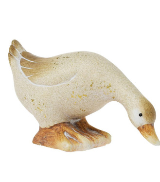 Postavička kačka 14.1x6.3x8.3cm keramika biela