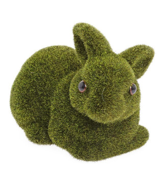 Postavička zajac ležiaci 25cm mach zelený