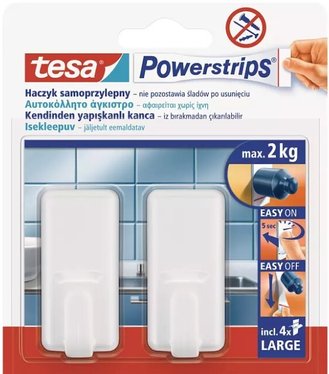 Powerstrips háčik veľký biely 2ks