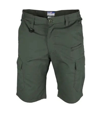 Pracovné šortky, krátke pracovné nohavice, DEDRA BH31AST-L, rip-stop + spandex, veľ. L, hmotnosť 220 g/m², tmavozelené