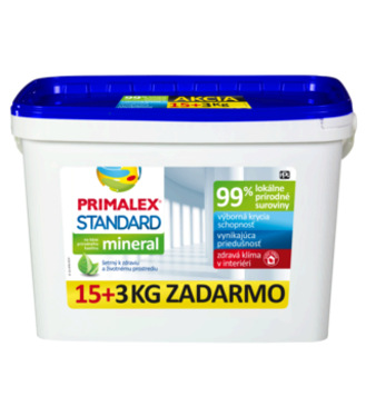 Primalex Štandard - Interiérová biela farba 15kg+3kg grátis