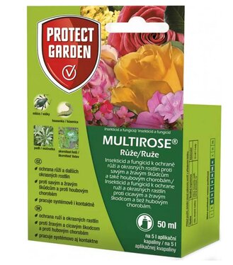 Prípravok Protect Garden Multirose - insekticíd a fungicíd na ochranu ruží 50ml