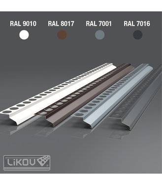 Profil balkónový priamy 2m AL hnedý