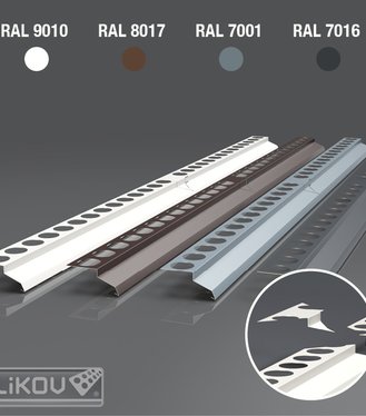 Profil balkónový rohový 1x1m AL šedý