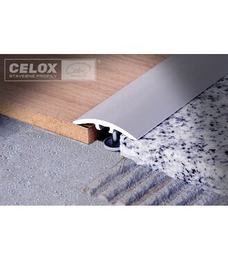 Profil prechodový 40x2mm hliník elox strieborný matný 270cm samolepiaci
