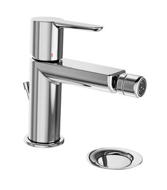 PU 055.00CR Bidetová stojacia batéria 151 mm s odtokovou armatúrou, chróm