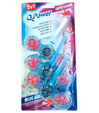 Q power Blue záves Exotic Flower 3ks/bli
