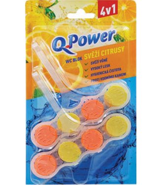 Q-Power Závesné guličky do WC Svieži citrus 2ks