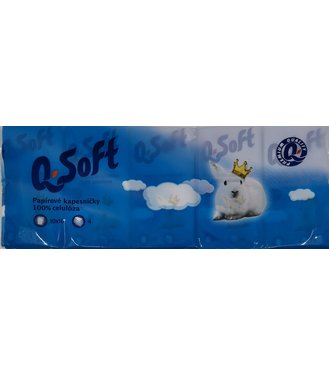 Q-Soft Papierové vreckovky 4-vrstvové 10x10ks