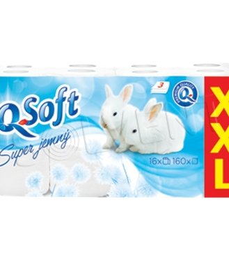 Q Soft Toaletný Papier XXL 3-vrstvový 16x160