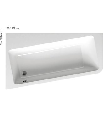 RAVAK Vaňa 10° 160x95 L biela