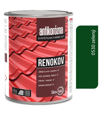 Renokov zelený 0,75kg - antikorózna farba na kov