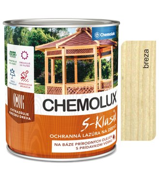 S1040 Chemolux S-Klasik 0101 breza 0,75l - matná ochranná lazúra na drevo