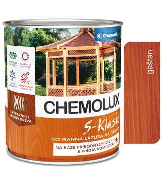 S1040 Chemolux S-Klasik 0201 gaštan 2,5l - matná ochranná lazúra na drevo