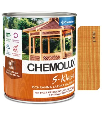 S1040 Chemolux S-Klasik 0601 pínia 0,75l - matná ochranná lazúra na drevo