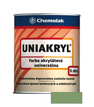 S2822 Uniakryl 0515 zelená 10kg - farba na značenie ciest, na asfalt a betón