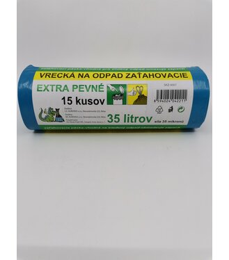 Sáčky do koša zaťahovacie 35l 55x60cm 15ks