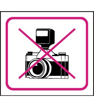 Samolepka Zákaz fotografovania 100x90mm