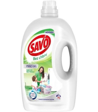 Savo Gél na pranie na farebnú aj bielu bielizeň bez chlóru 70 praní 3,5l