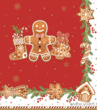 Servítky Fancy gingerbread R0414 20ks