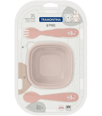 Set jedálenský detský Tramontina Le Petit 3ks - ružový