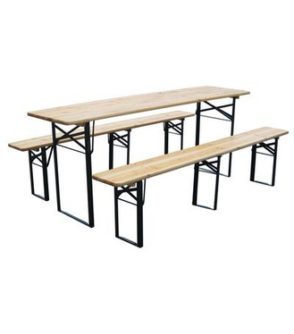 Set pivný DORTMUND Max3 Slim stôl 220x50x76,5cm 2x lavica 220x25x46,5cm drevo 27mm