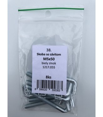 Skoba so závitom M4x40 biely zinok 10ks/bal. (ilust.foto)