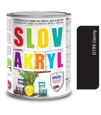 Slovakryl 0199 - čierny 0,75kg