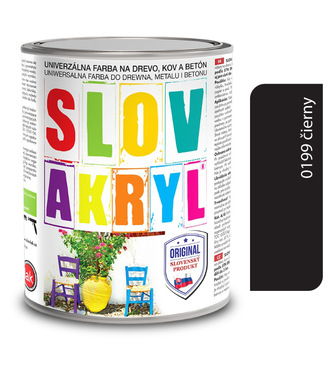Slovakryl 0199 - čierny 2,5kg