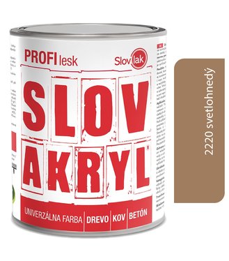 Slovakryl Profi Lesk svetlo hnedý 2220/RAL 8003 0,75kg
