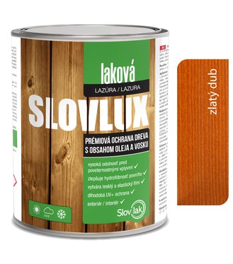 Slovlux Laková lazúra 0025 Zlatý dub 0,7l