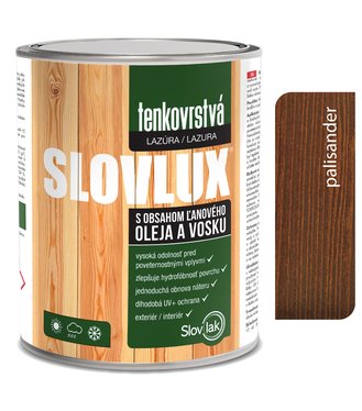 Slovlux Tenkovrstvá lazúra na drevo, palisander 2,5l