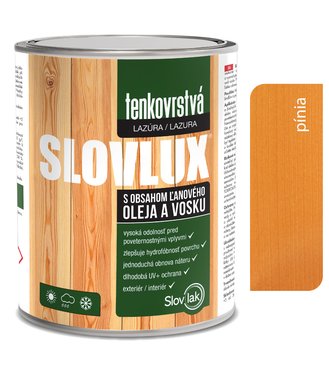 Slovlux Tenkovrstvá lazúra na drevo, pínia 0,7l