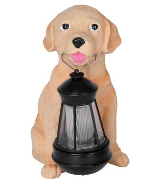 Solárna lampa biele šteniatko,24x14x25cm, 1 LED AA