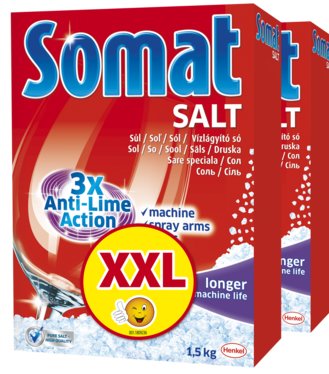 Somat Soľ do umývačky riadu DuoPack 2x1500g