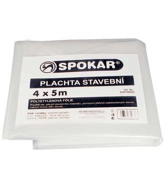 Spokar plachta stavebná 4x5m 100my
