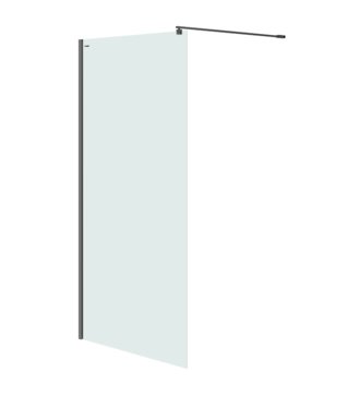 Stena sprchová 120x200,S161-004 Mille Black Walk-in,transparentná