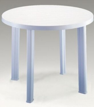 Stol Tondo-biely PVC