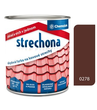 Strechona - Farba na strechy 0278 hnedá 10kg