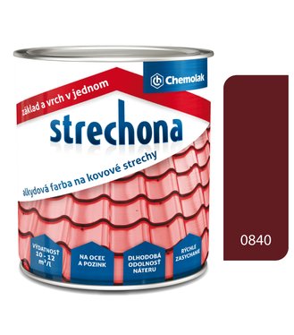 Strechona - Farba na strechy 0840 červenohnedá 10kg
