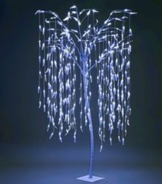 Stromček MagicHome Vianoce vŕba 384LED studená biela 180cm
