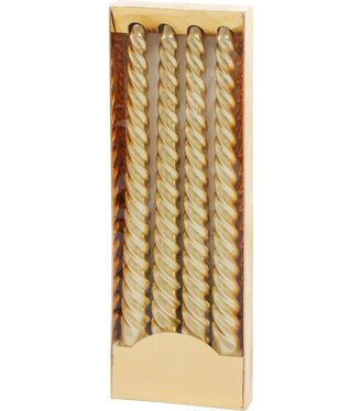 Sviečka MagicHome Vianoce 25cm 4ks zlatá špirálová točená