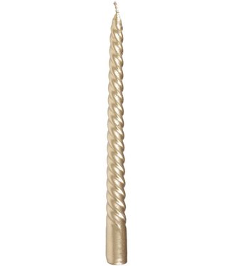 Sviečka MagicHome vianočná, champagne, špirálová, 25cm/bal.2ks