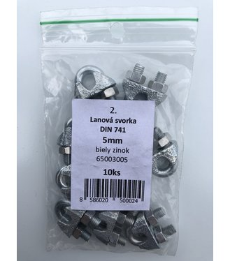 Svorka lanová DIN 741 10mm biely zinok 5ks/bal. (ilust.foto)