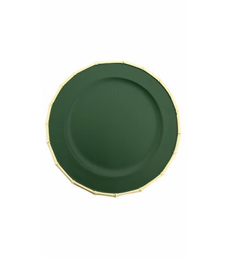 Tanier klubový zelený matný so zlatým okrajom 33cm