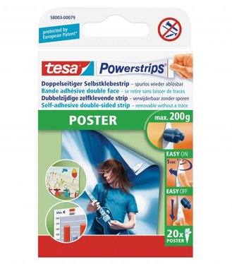 Tesa 58003 Prúžky obojstranné powerstrips poster 200g
