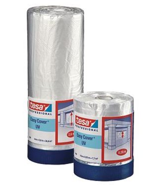 Tesa Easy Cover 4369 14m x 1400mm - zakrývacia fólia s páskou textilnou, UV 2 týždne