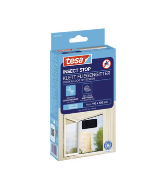 tesa® Insect Stop Sieť na suchý zips proti hmyzu STANDARD do okien 1,1x1,3m antracit
